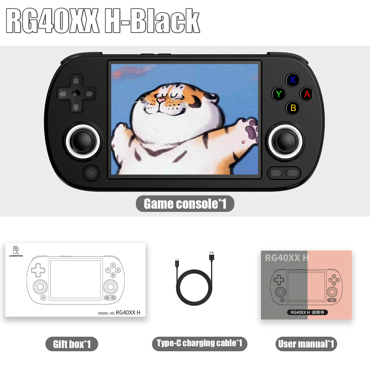 ANBERNIC RG40XX H Linux 64-Bit Retro Handheld Game Console 4.0-inch IPS 3200mAh