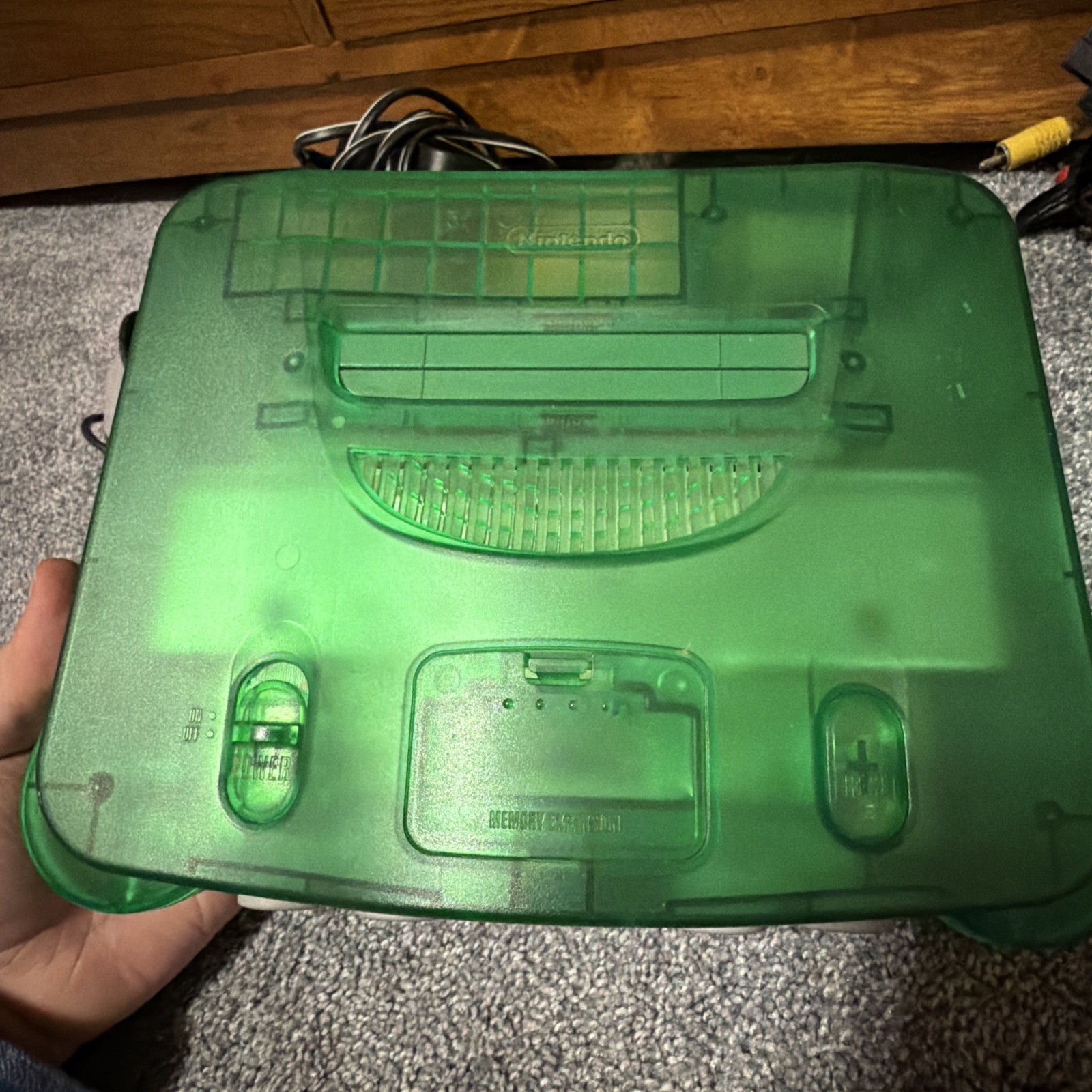 Nintendo 64 N64 system – Funtastic Jungle Green OEM Donkey Kong Expansion Pak