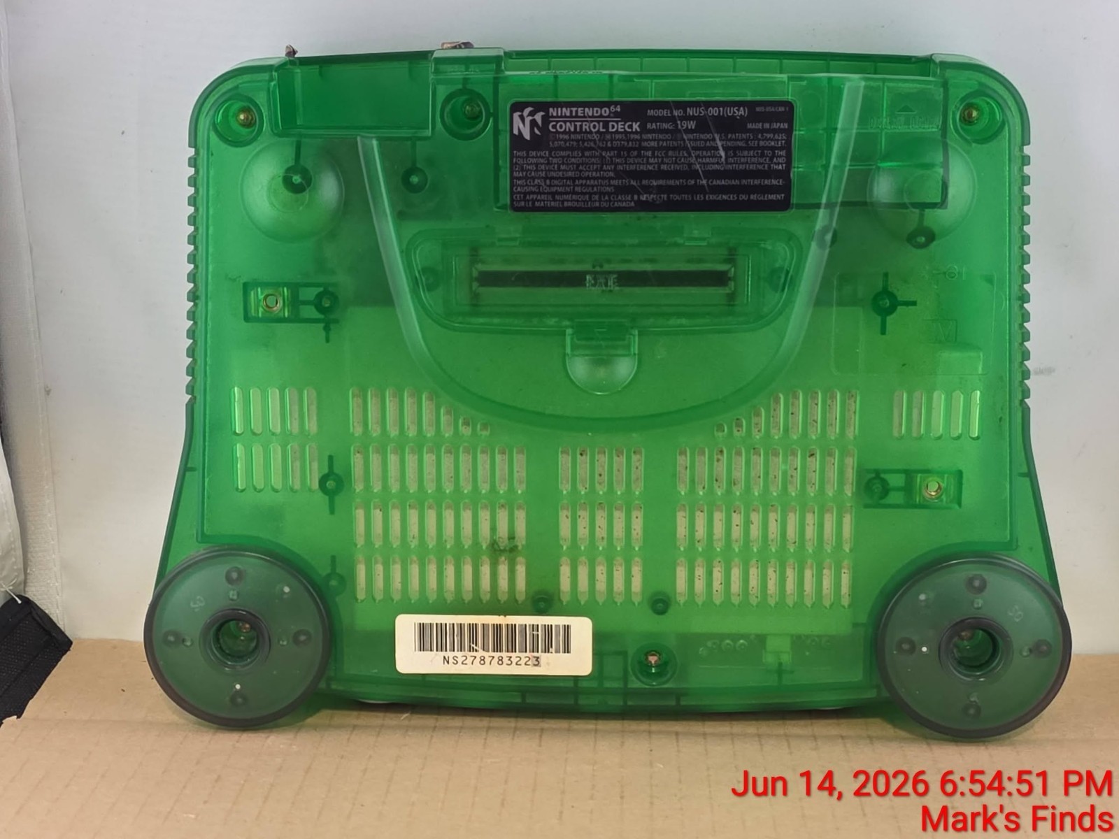 Nintendo 64 N64 Jungle Green Donkey Kong Console Bundle W/ Expansion Pak Tested