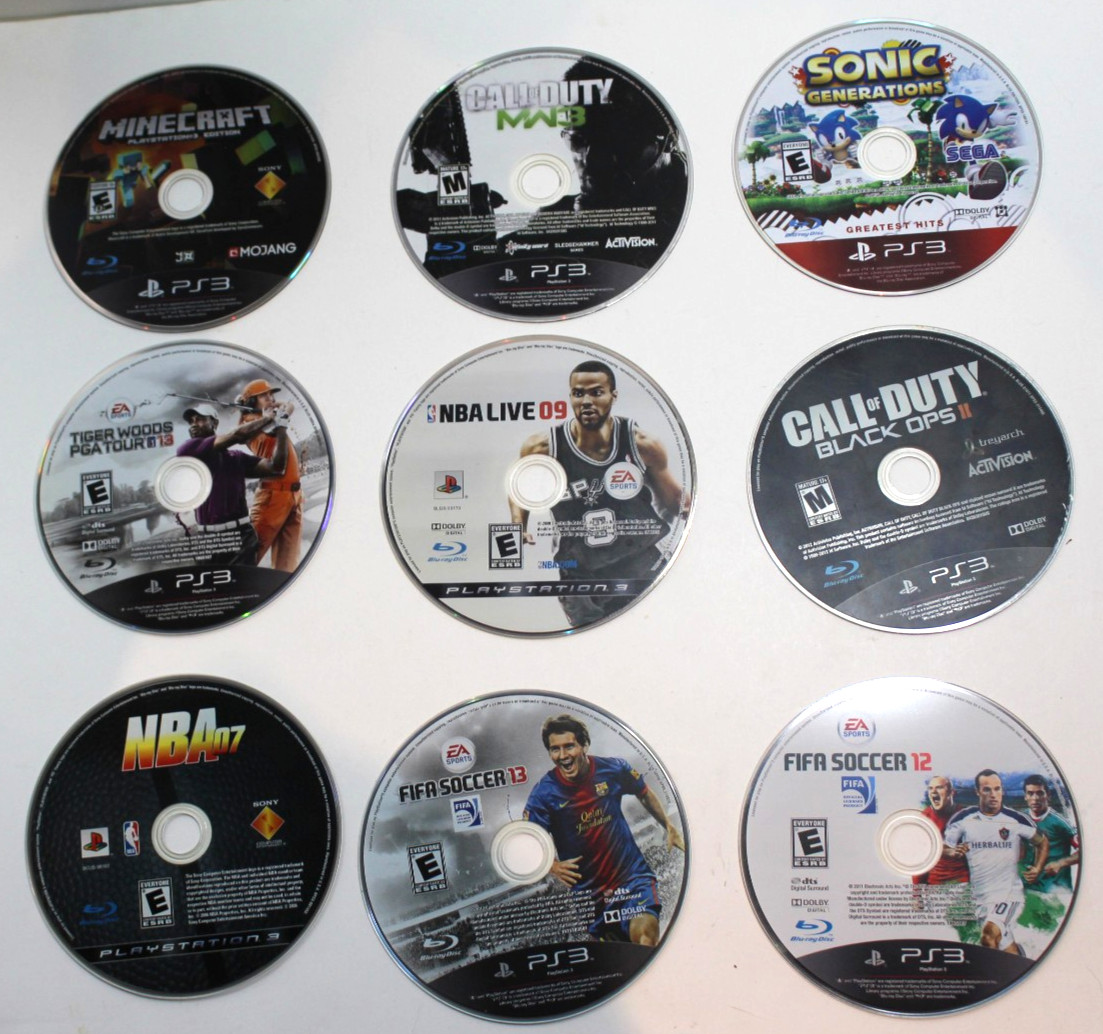 Sony PlayStation 3 Black Model CECHH01 Complete (2) Controllers (18)Games
