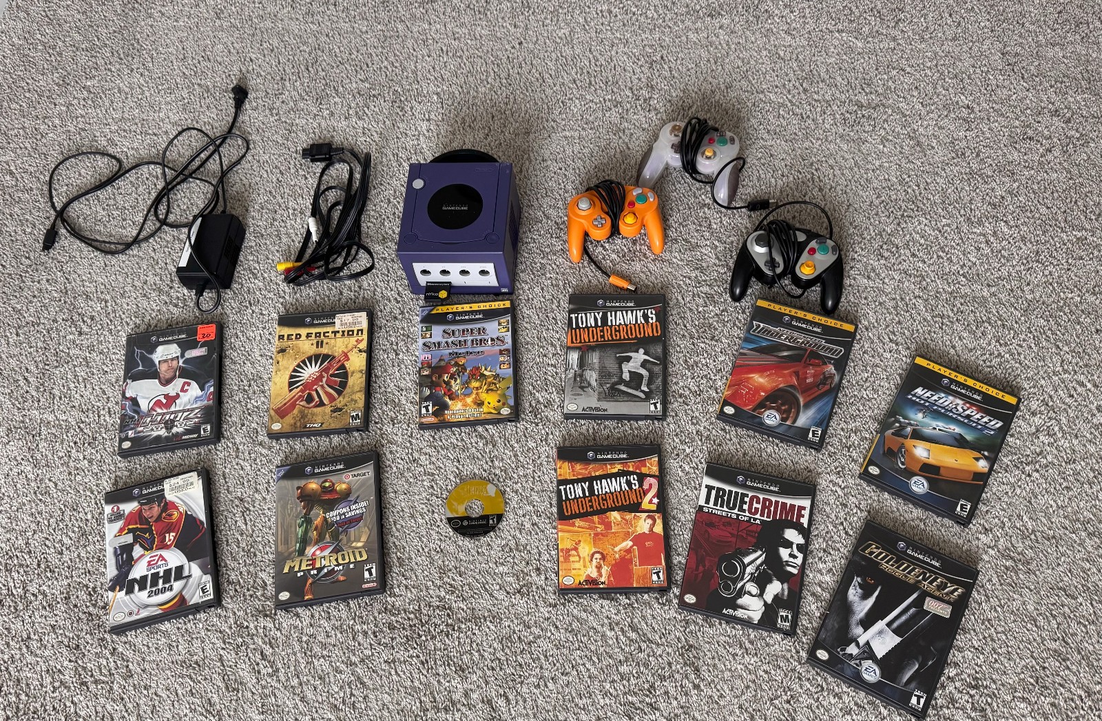 Nintendo Gamecube BUNDLE LOT with 13 games and 3 controllers