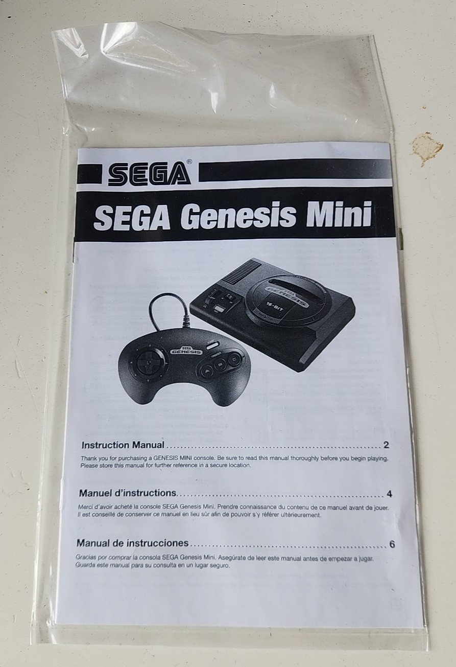 SEGA Genesis Mini Home Game Console Complete in Box Authentic 40+ Games 2 Cntrls