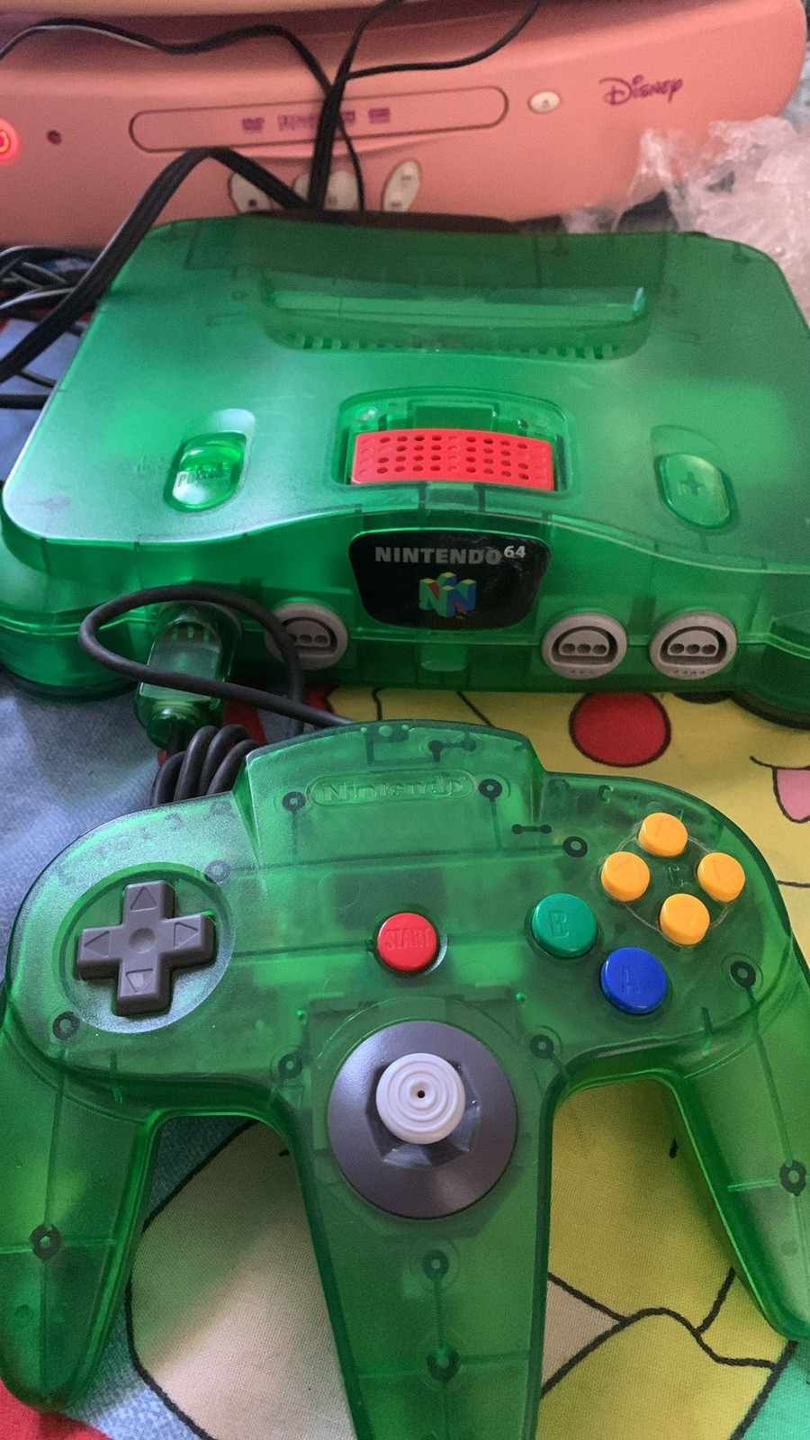 Jungle Green Nintendo 64 N64 Console With Expansion Pack