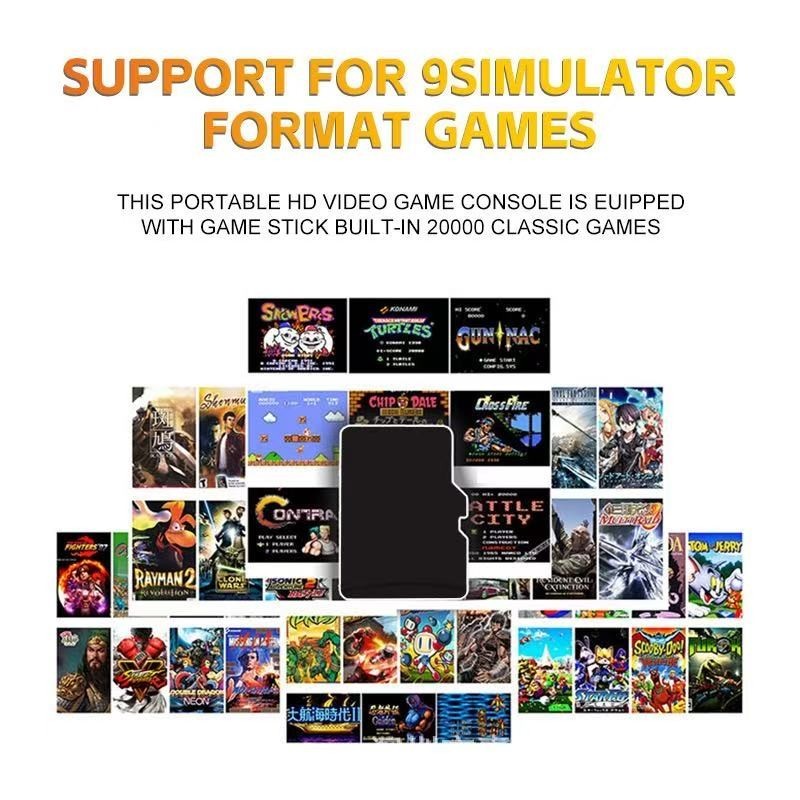 M9 Retro Game Stick, Retro Video Game Console 64GB with Built in 20000+ Retro