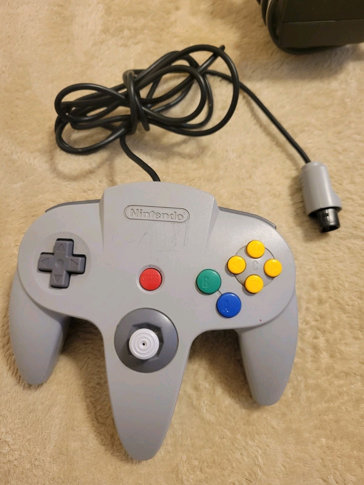 NINTENDO N64 CONSOLE NUS-001 WITH 2 CONTROLLERS, CABLES- TESTED WORKS