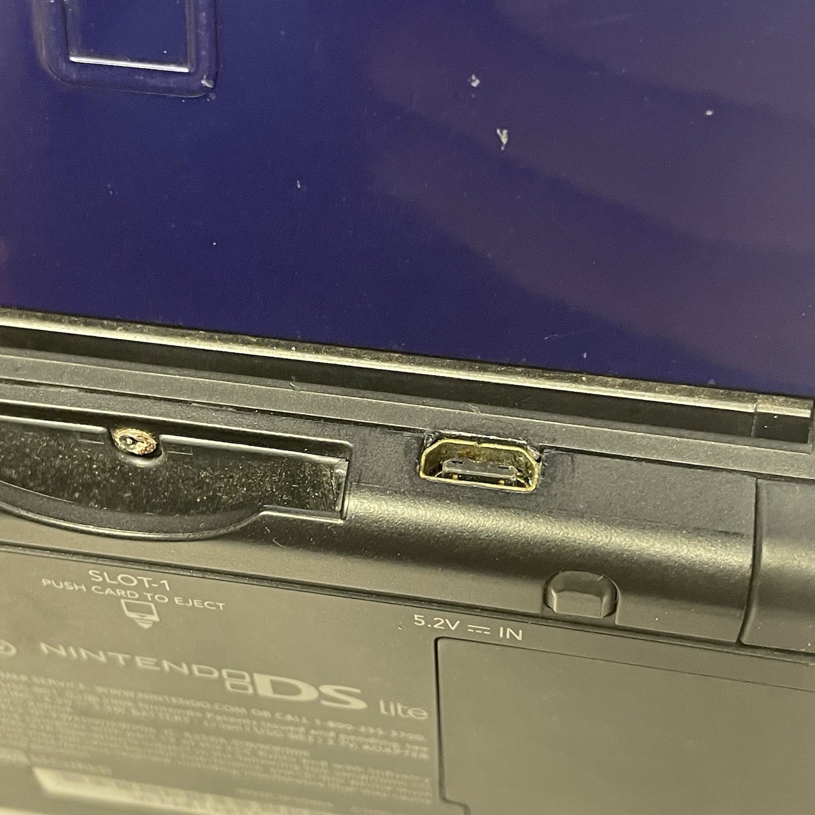 Nintendo DS Lite USG-001 Blue Dual Screen Headphone Jack Handheld System