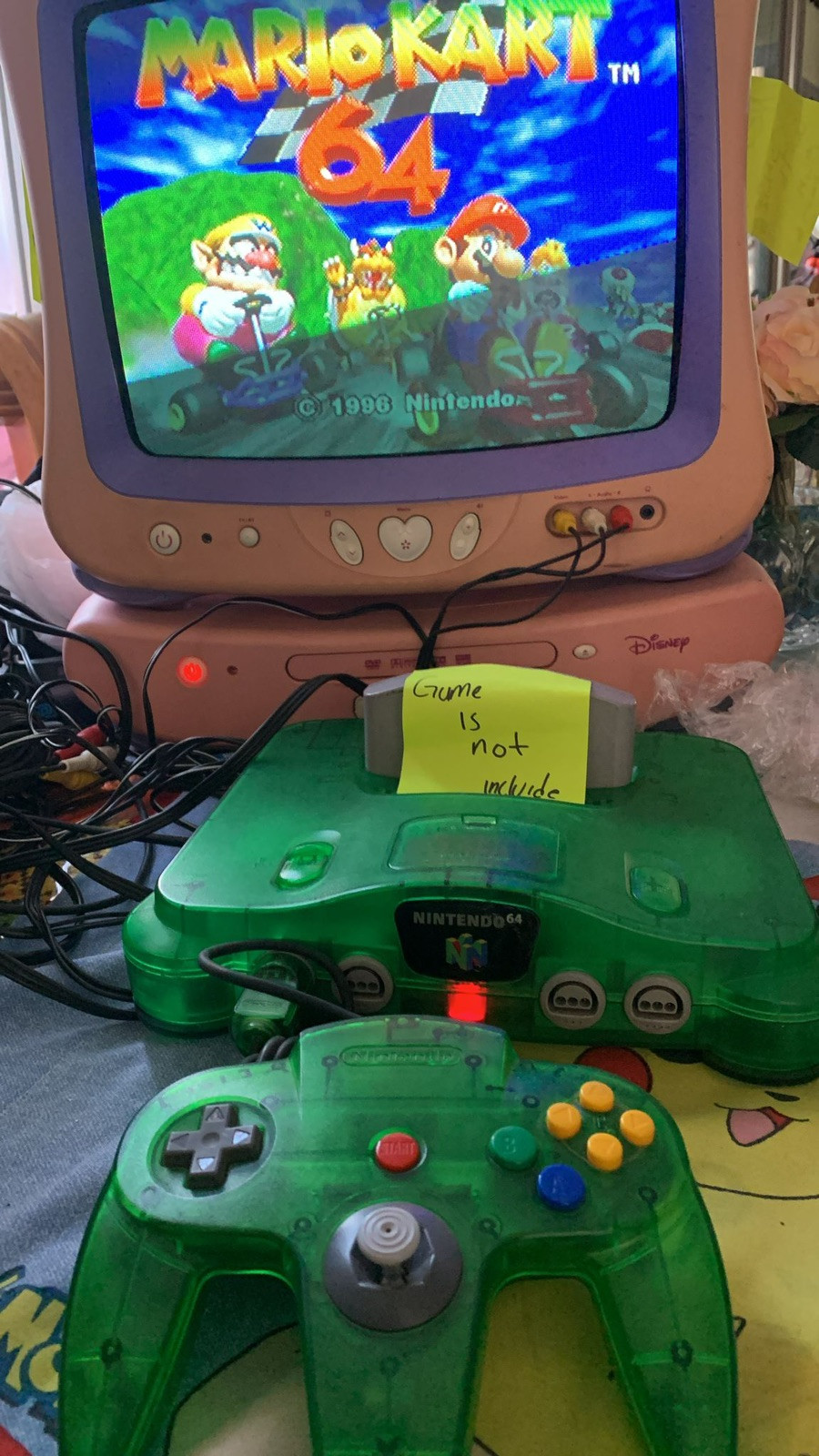 Jungle Green Nintendo 64 N64 Console With Expansion Pack