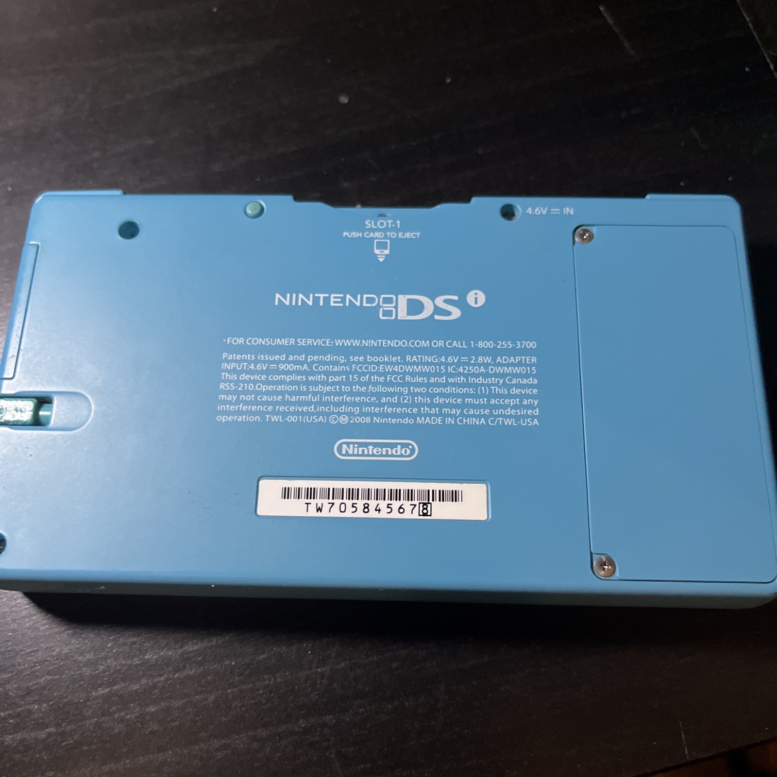 Nintendo DS Turquoise Blue Handheld System Stylus & 3 Games