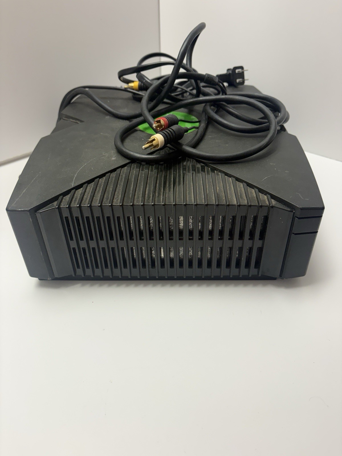Microsoft Xbox Black Console 480p Composite RCA Memory Slot w AV Cable FOR PARTS