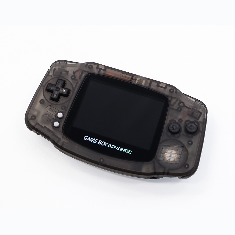Clear Black Game Boy Advance Console with IPS V2 10 Backlight levels LCD Mod Kit