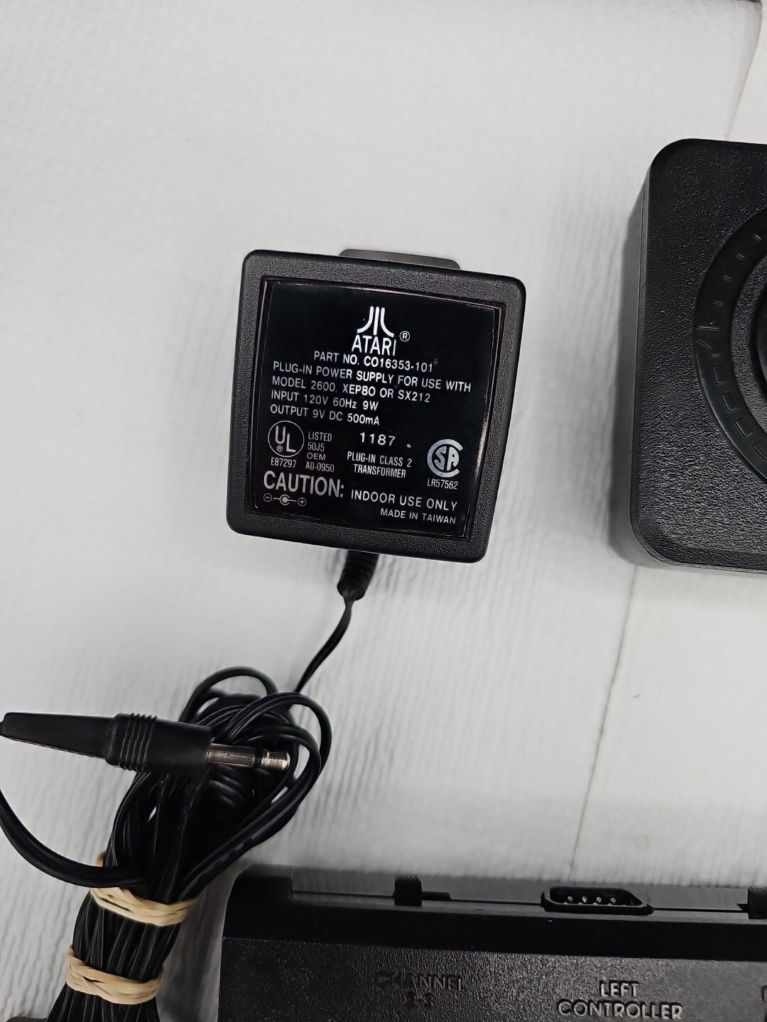 Atari 2600 Jr. Console w/ Joystick Controller & Atari AC Adapter POWERED ON ONLY