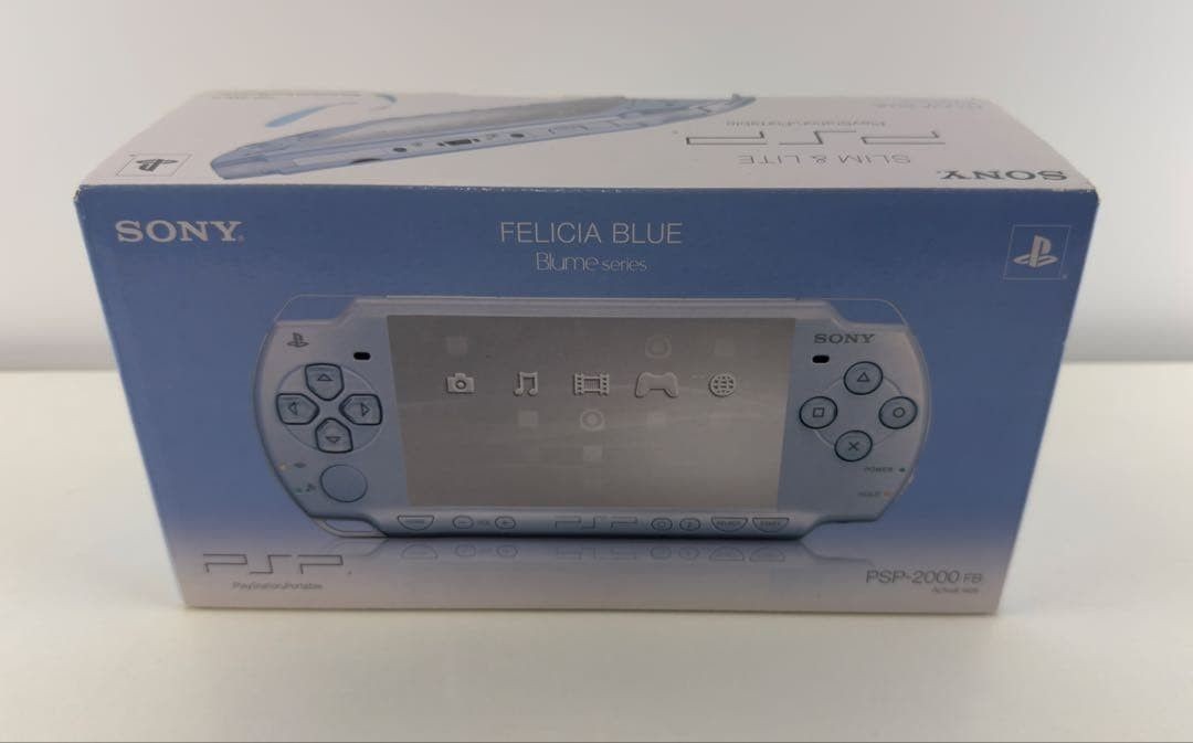Rare Sony PSP-2000 Felicia Blue Console Region Free w/ Charger Tested Japan