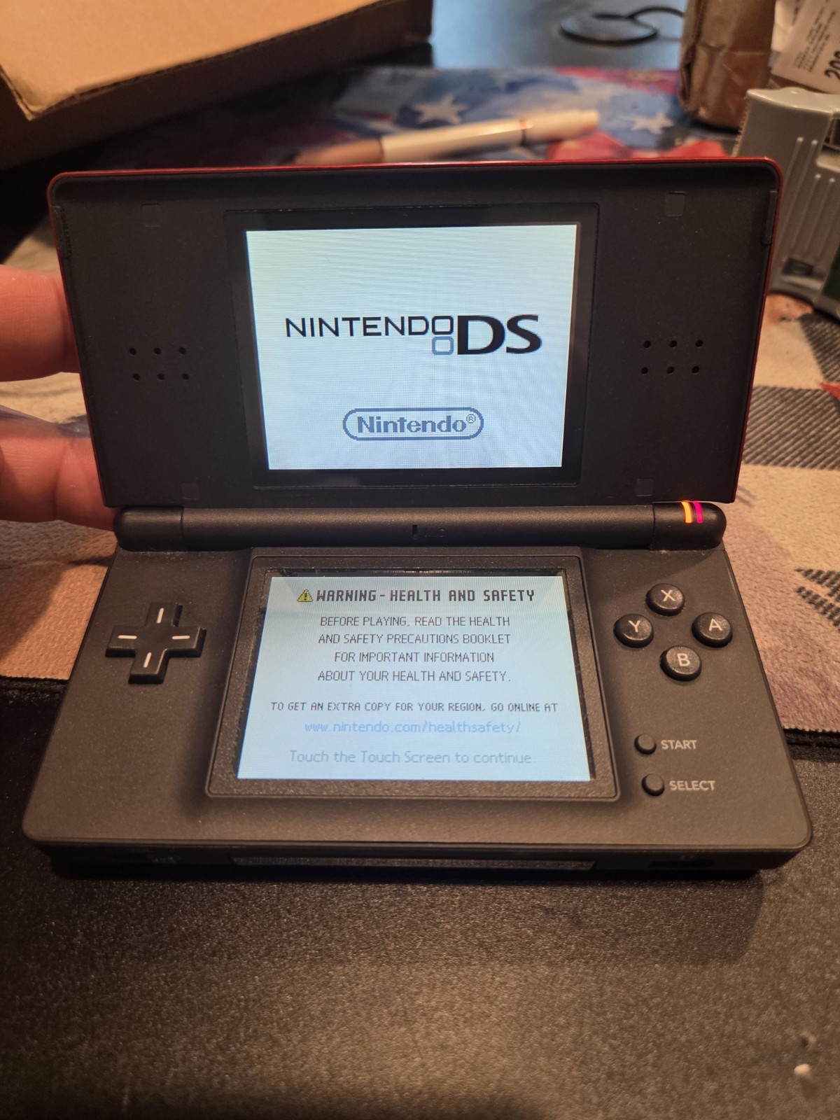 Nintendo DS Lite USG-001(JPN) Red Handheld Console w/ Stylus Only