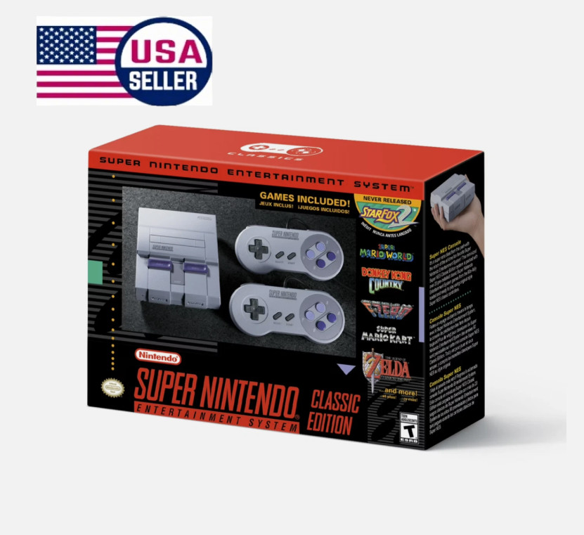 Usa-Nintendo – Super Nintendo Classic Edition – Mini Game Console – Sealed
