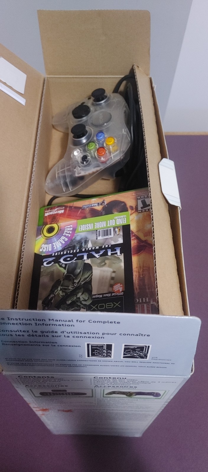 Rare Microsoft Xbox Crystal Edition Fable Bundle Console Canada Exclusive Opened