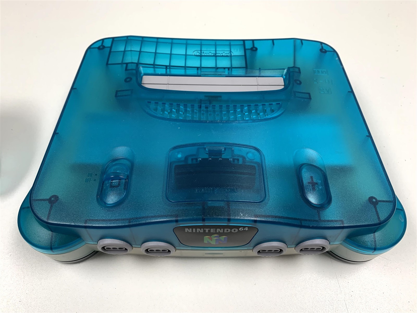 Nintendo 64 N64 Ice Blue Clear Region Free Console Only with Jumper Pack