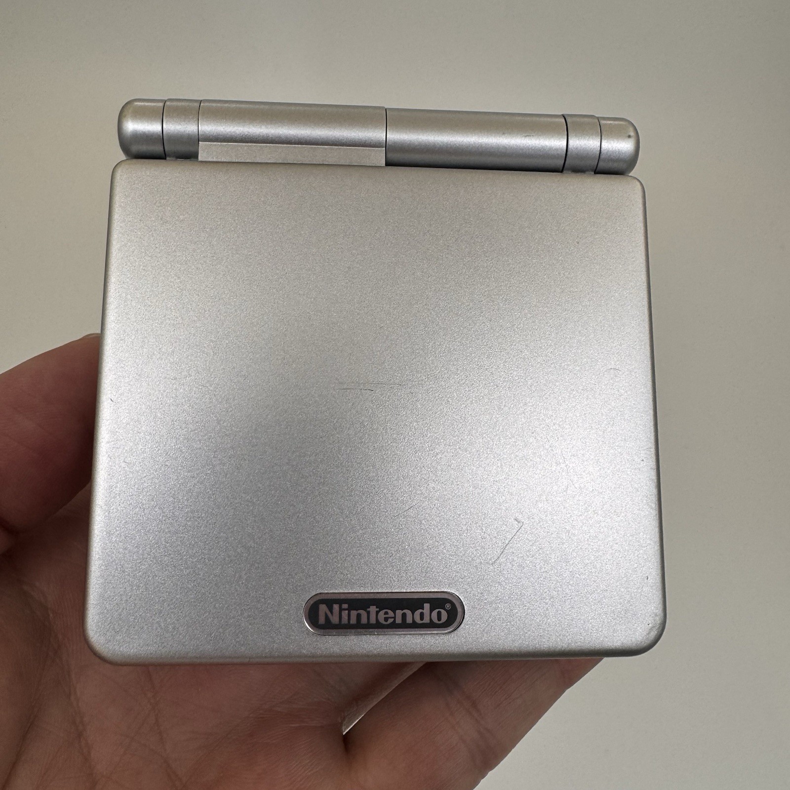Nintendo Game Boy Advance SP AGS 001 Handheld Console Only Silver Tested Working