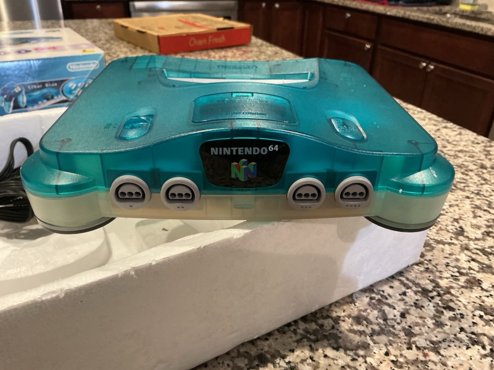 Nintendo 64 Clear BLUE Console N64 Japan Version (Extra Controller And Games)
