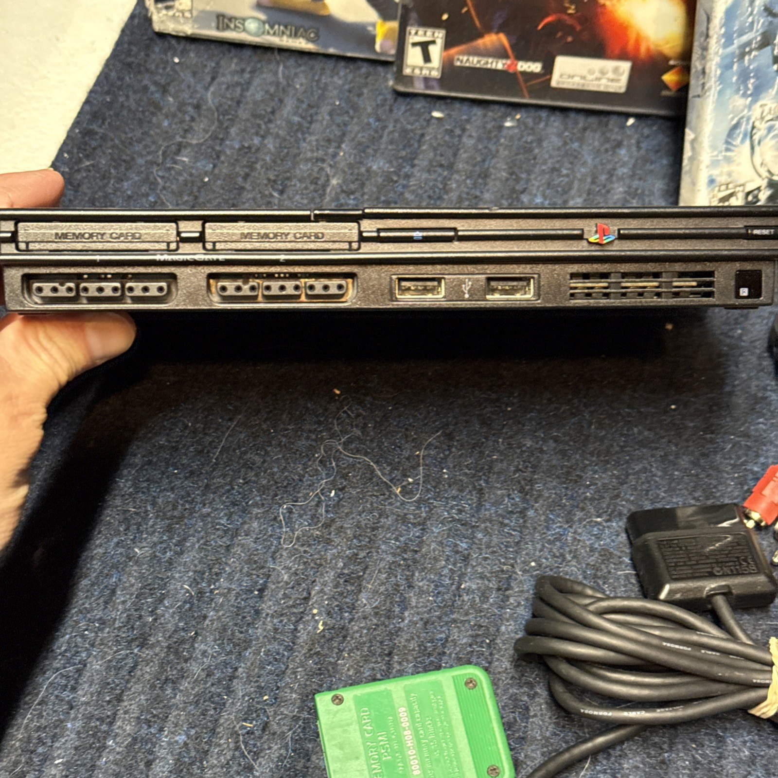 Sony PlayStation 2 PS2 Slim Console SCPH-75001 Bundle OEM Controller + Cables