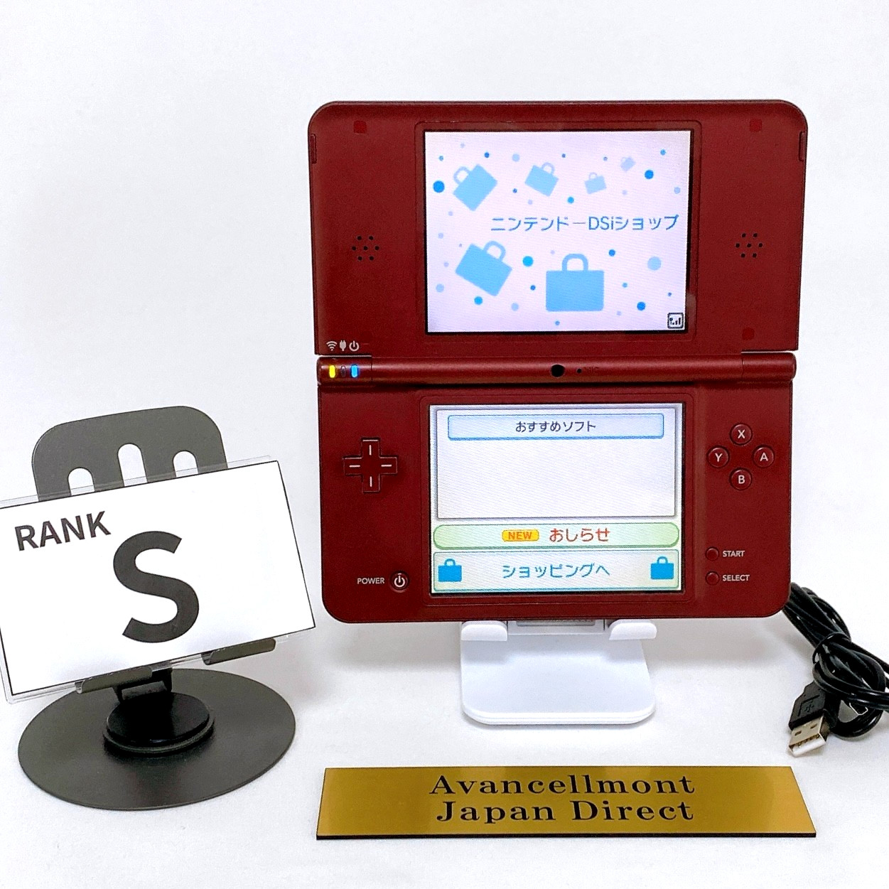 Nintendo DSi LL XL Wine Red Console Stylus Japan Tested Working Rank S Rare