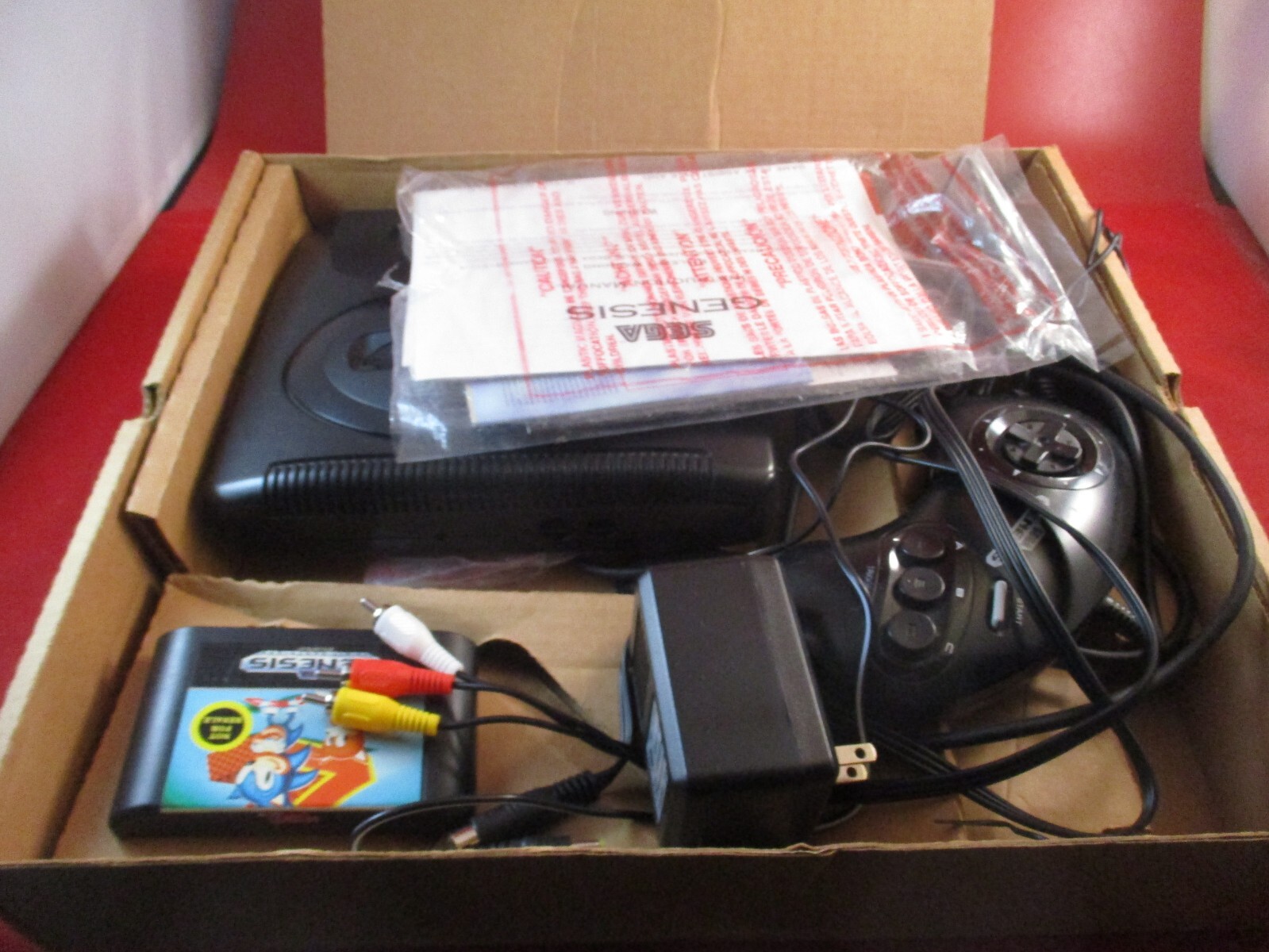 Sega Genesis Model 2 Console Box Controller Cord Sonic Hedgehog 2 System Manual