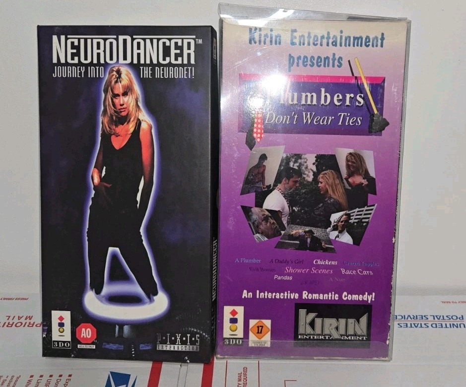 2 Rare 3DO Games NEURODANCER + PLUMBERS DON’T WEAR TIES! Mint Discs