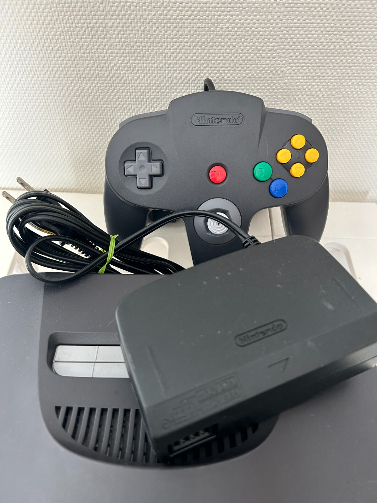 Nintendo 64 Console NUS-001（JPN) Controller (Gray) Tested System