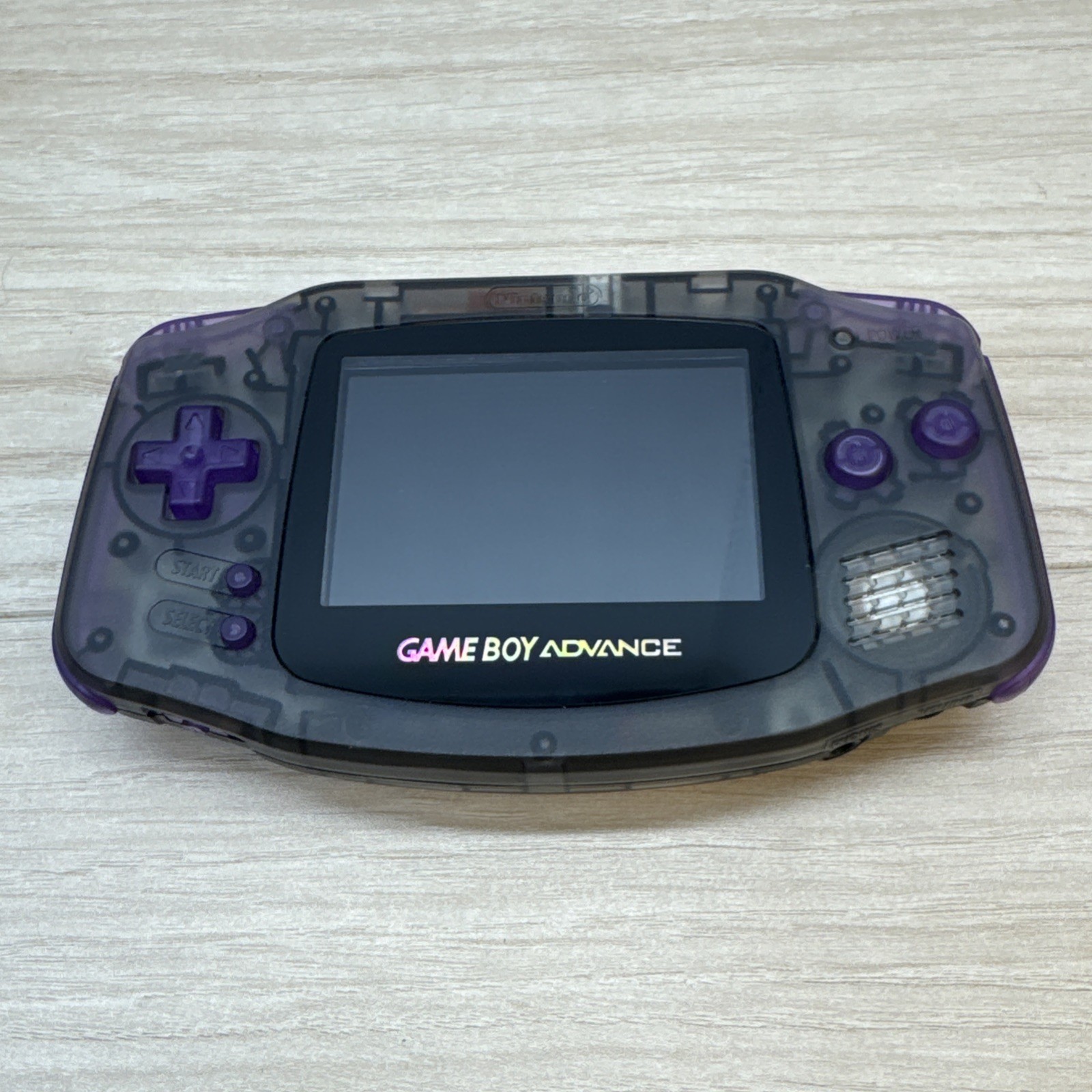Nintendo Game Boy Advance Custom IPS V3 Backlit 720×480 Clear Black Purple