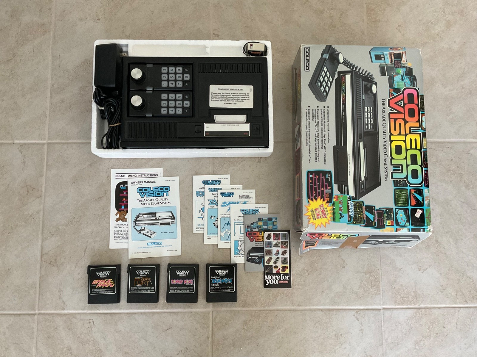 Coleco ColecoVision (Model 2400) Video Game System – Black (2400)
