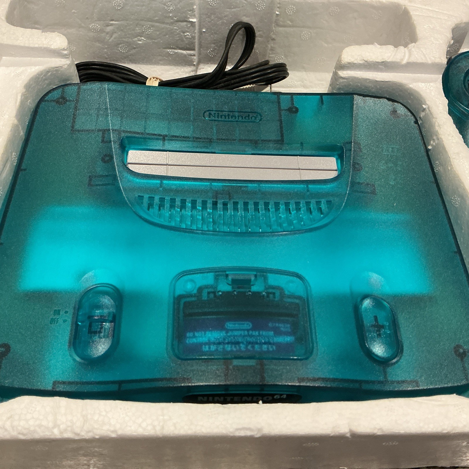 Nintendo 64 Clear BLUE Console N64 Japan Version (Extra Controller And Games)