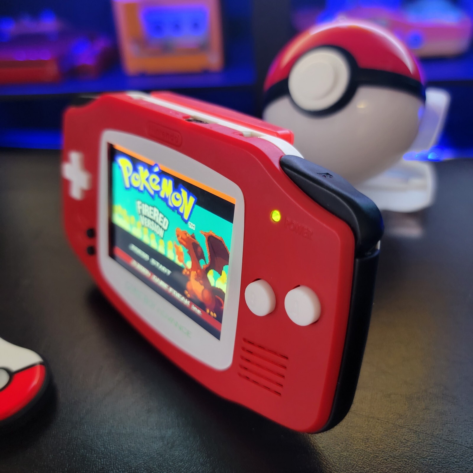 Pokemon Pokeball Game Boy Advance GBA iPS V5 Usb-C 1800 mAh Rechargeable Battery