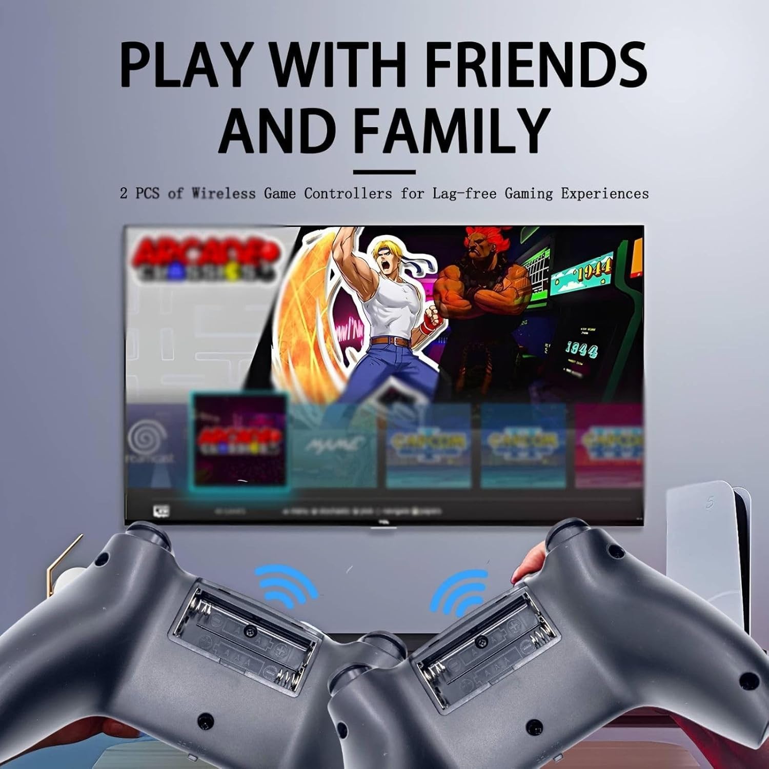 Nostalgic Wireless Game Console – 4K, 40,000+ Games, 2 Ergonomic Controllers