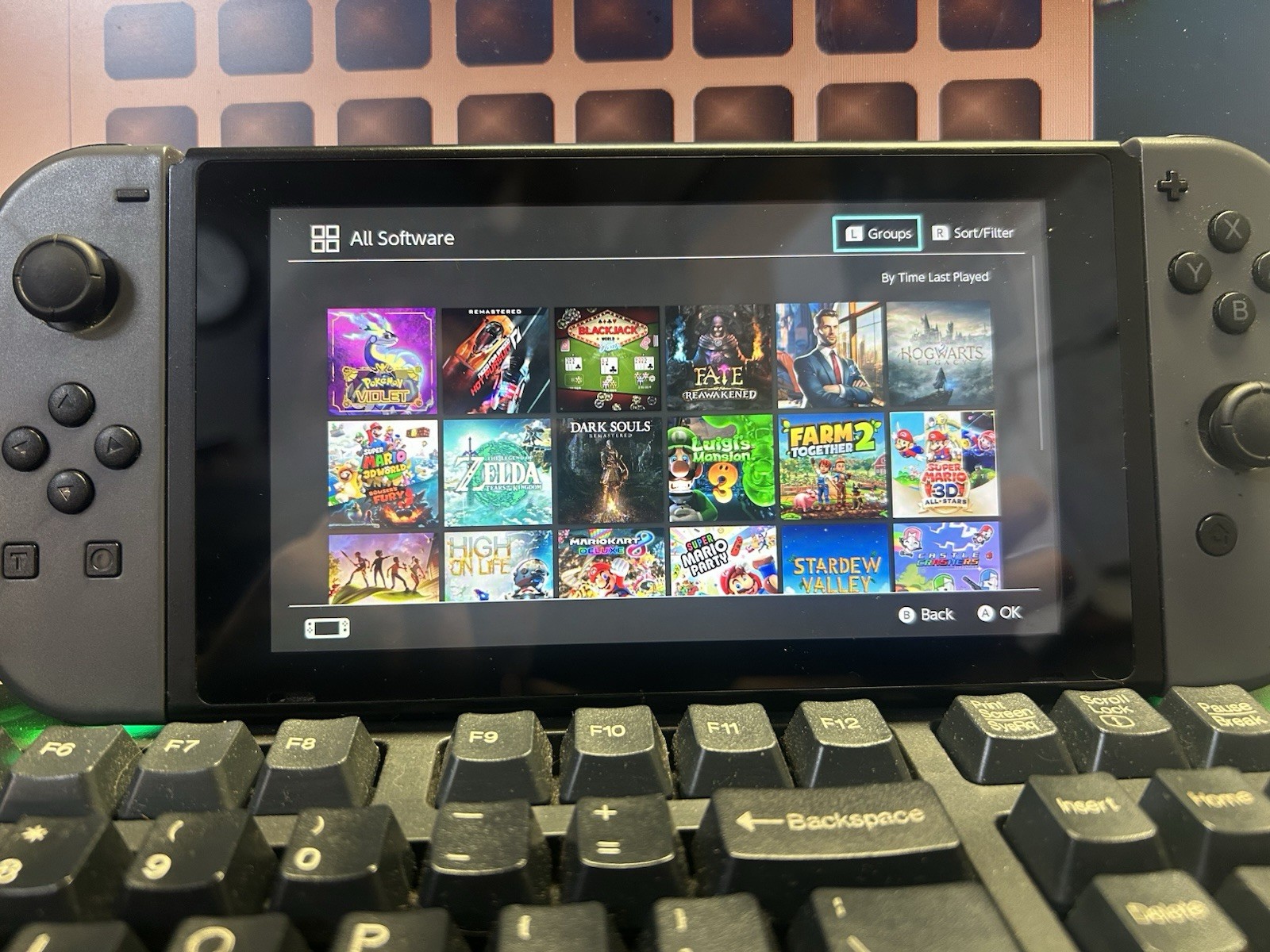 Nintendo Switch Handheld Console with 128GB Memory Card