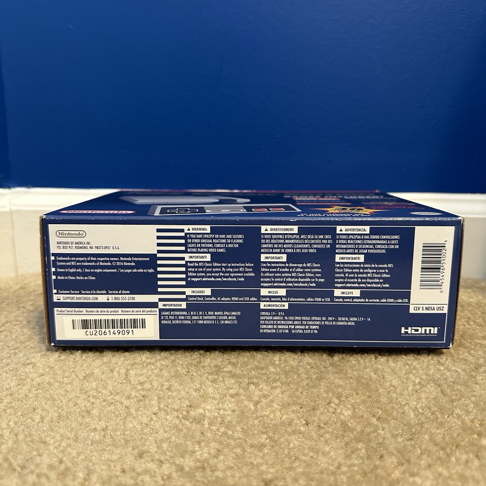BOX ONLY Nintendo NES Classic Edition Mini Console