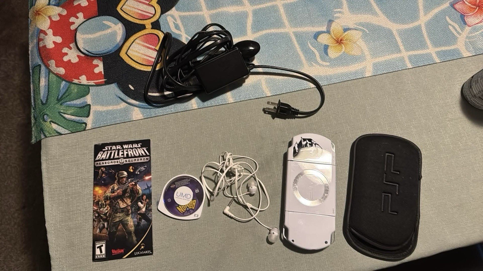 Sony PSP 2001 Handheld Console System Bundle + Charger + Traveling Case + Games