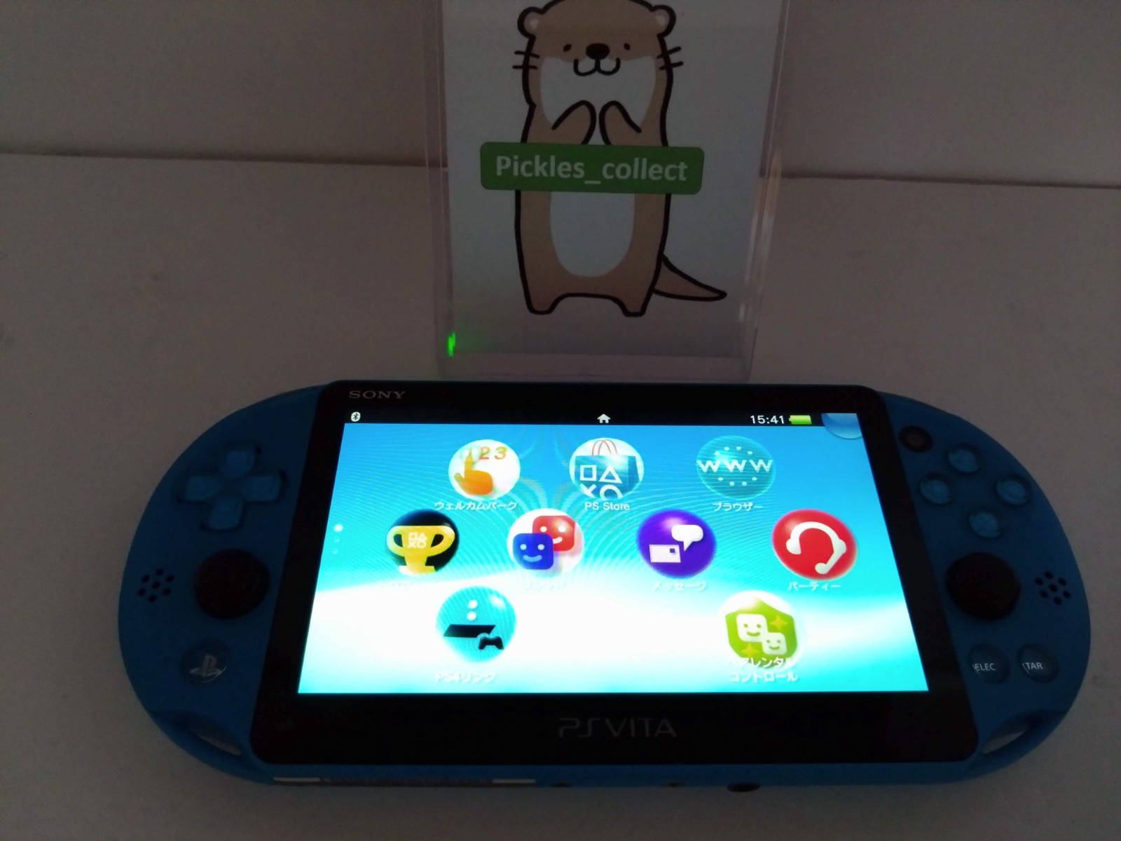 Sony PS Vita Aqua Blue PCH-2000 ZA23 Console only Wi-Fi PSV Slim Tested 0603E
