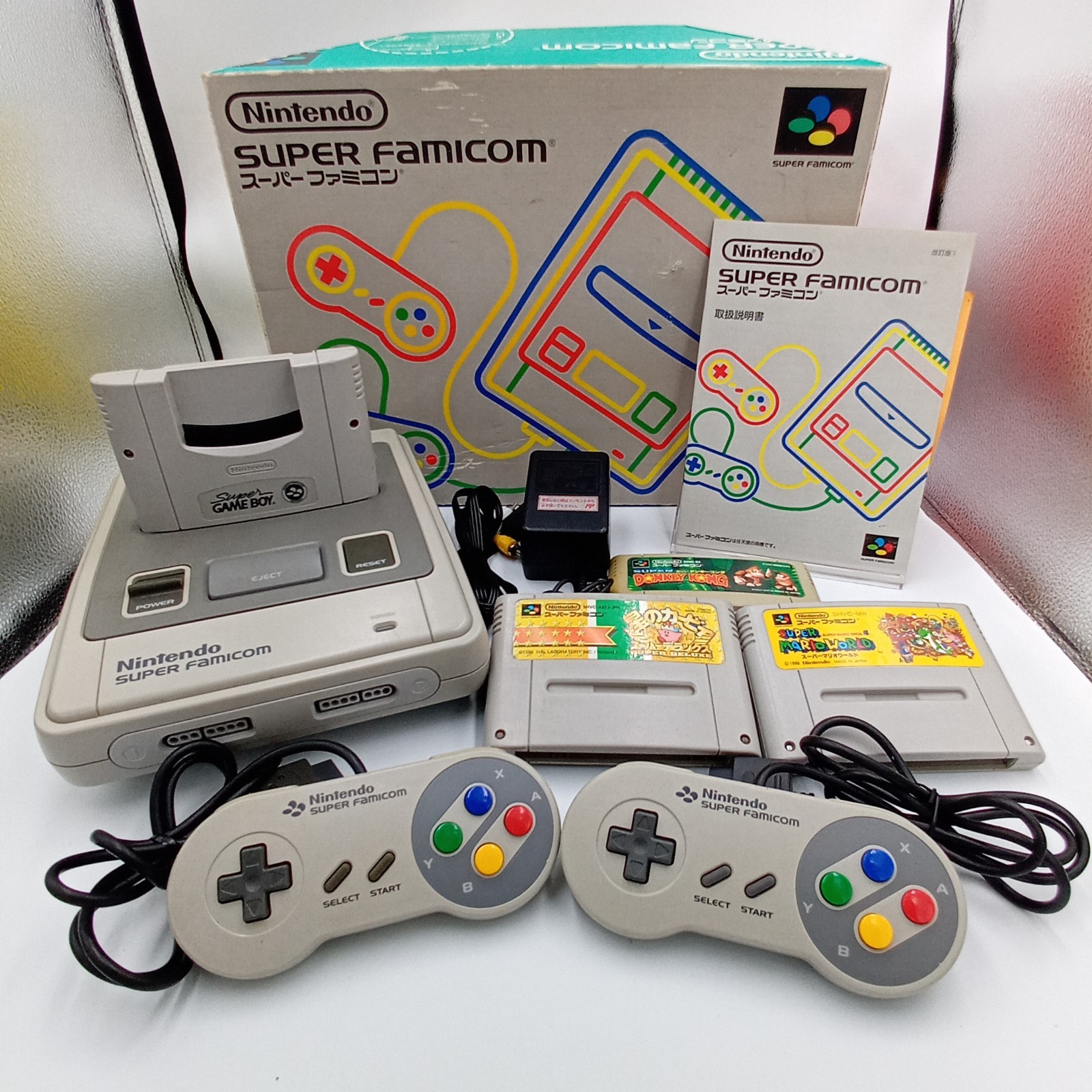 Nintendo Super Famicom Console Boxed 2 Controllers 3 Games Manuals Japanese