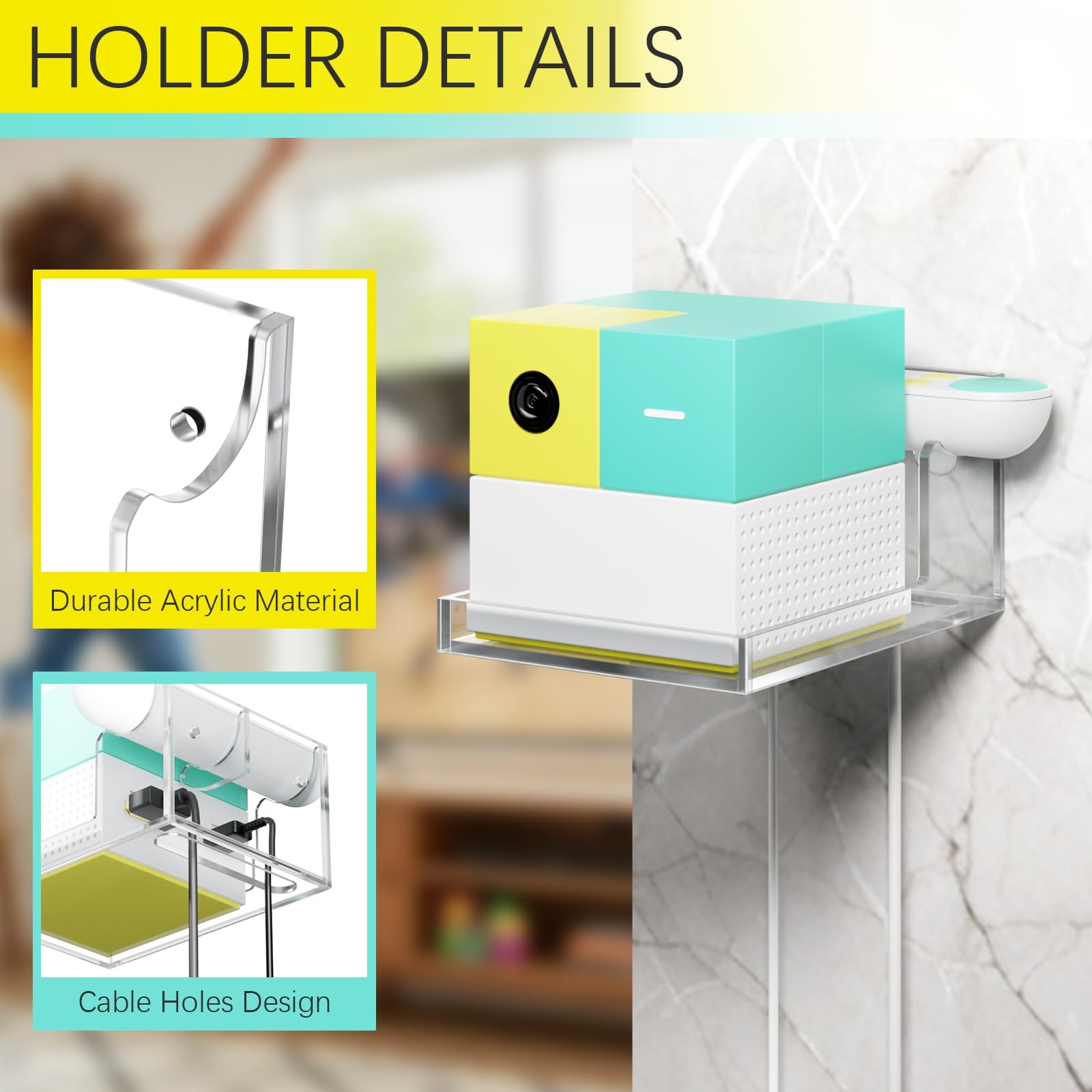 Wall-Mounted Holder for Nex Playground Console and Remote, Durable Acrylic Sh…