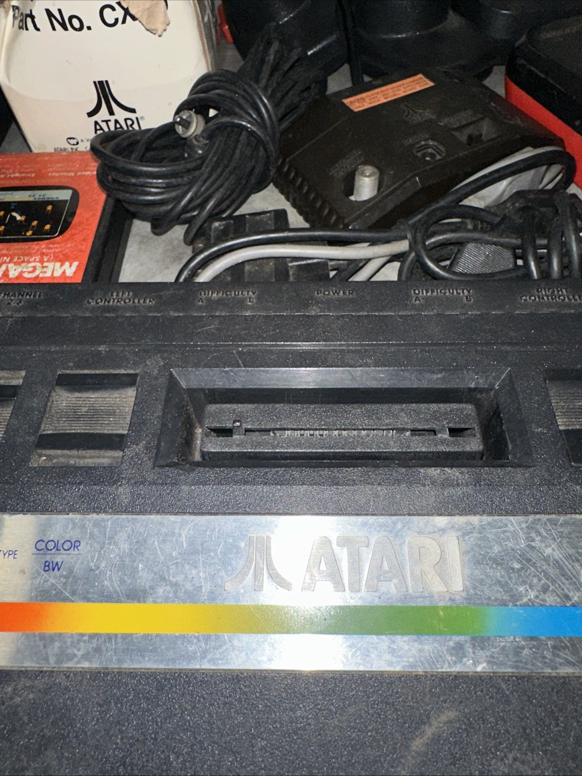 Atari 2600 Junior Jr Console System Bundle 21 Games 7 Joystick Lot Untested