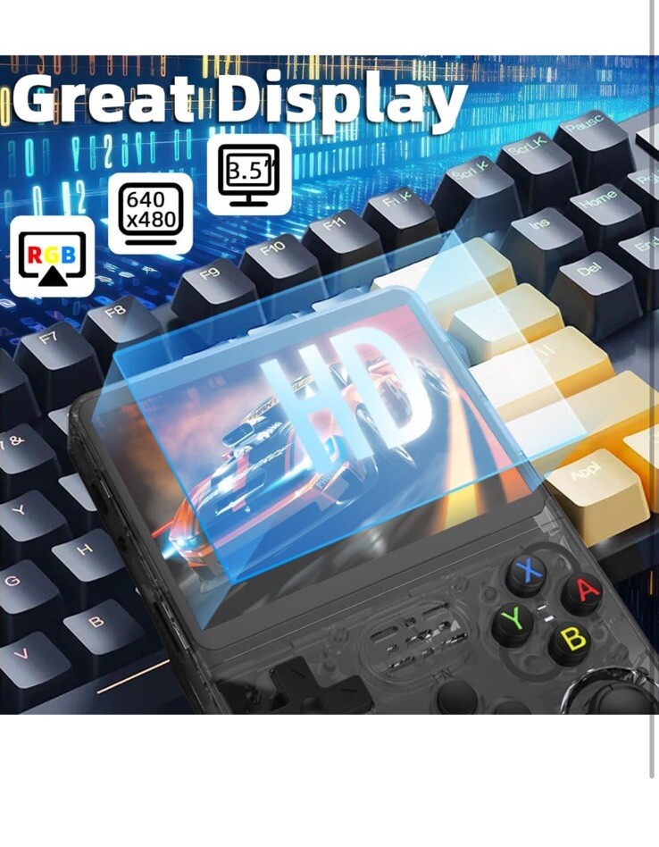 Open Source R36S Retro Handheld Video Game Console Linux System 3.5 Inch IPS Scr