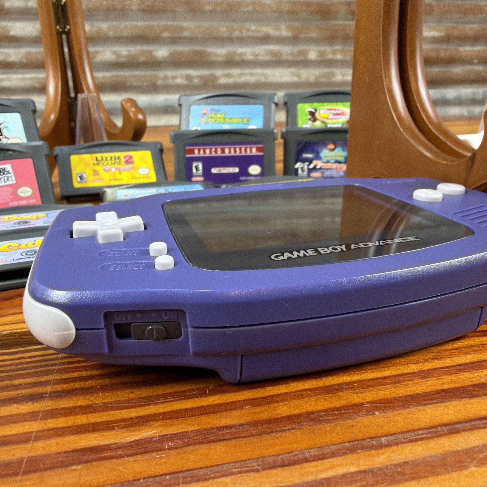 Nintendo Game Boy Advance Handheld HUGE BUNDLE Purple Indigo 14 Games PLUS!