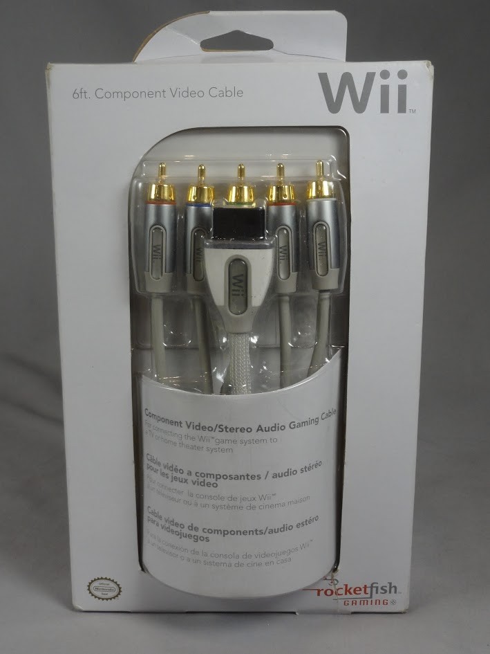 Nintendo Wii Rocketfish Gaming 6 ft. Component Video Stereo Cable Audio New