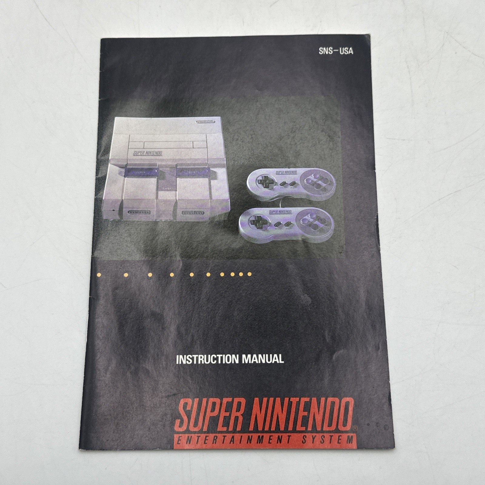 Super Nintendo SNES Console SNS-001 + Manual OEM Cables 2 Controllers & Game