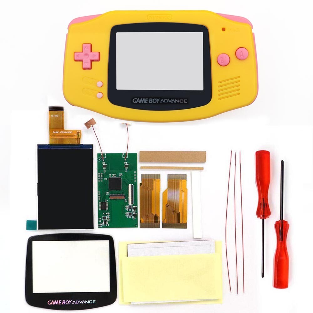 HISPEEDIDO 3.0» 720×480 Retro Pixel GameBoy Advance V5 IPS Backlight Kits+Shell