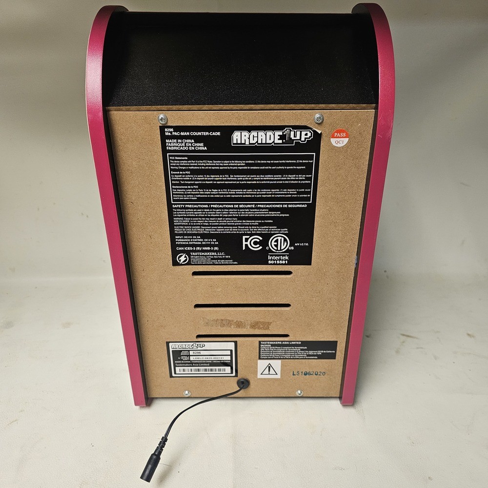 ARCADE1UP MS.PAC-MAN COUNTER-CADE W/ CORDS