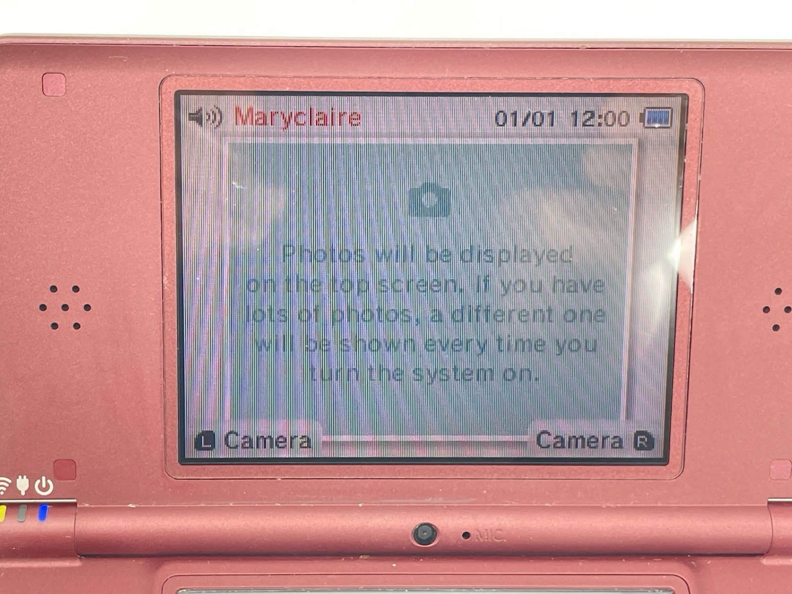 Nintendo DSi XL Handheld Game Console UTL-001 Burgundy W/ Charger Only Works