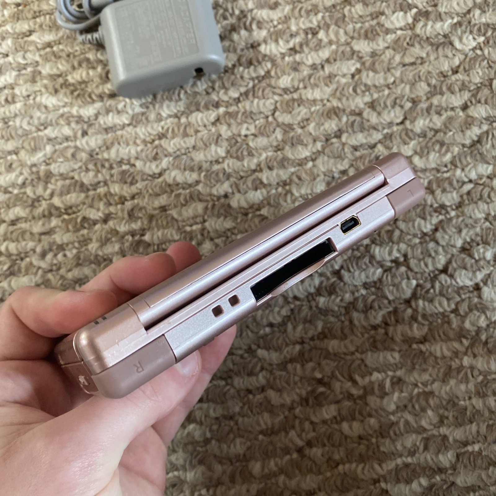 Nintendo DS Lite Metallic Rose Pink Handheld USG-001 W/ Charger Tested USA