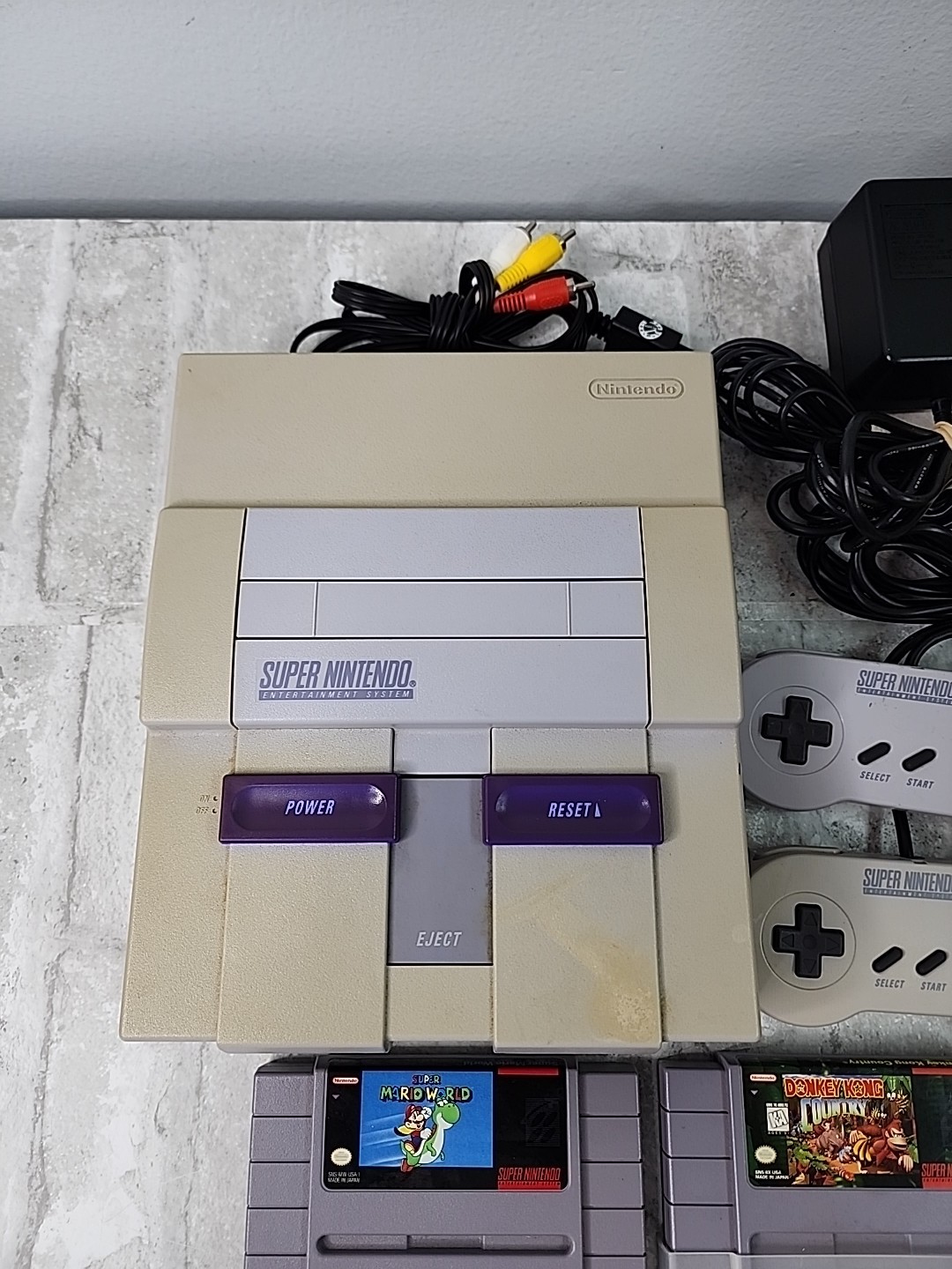 Super Nintendo SNES System Console SNS-001 w/ Games Controllers Tested Working
