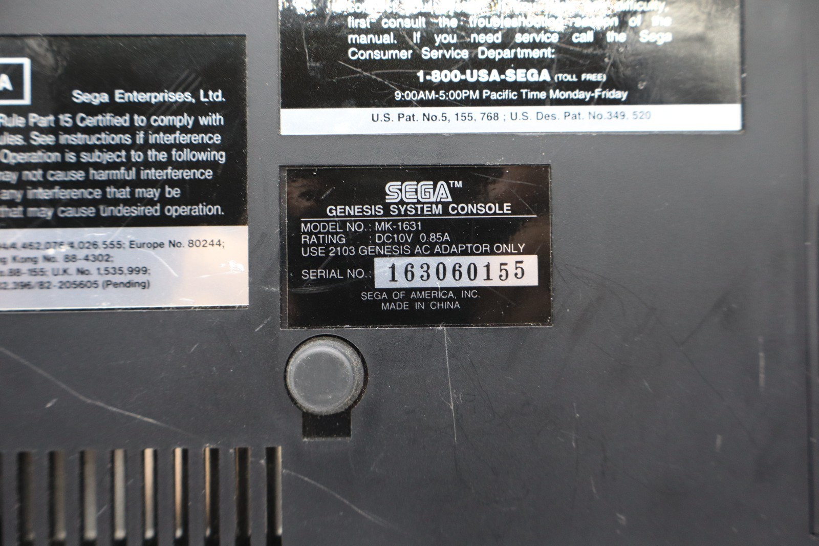 SEGA Genesis Model 2 II 16MB System Console Only – Black