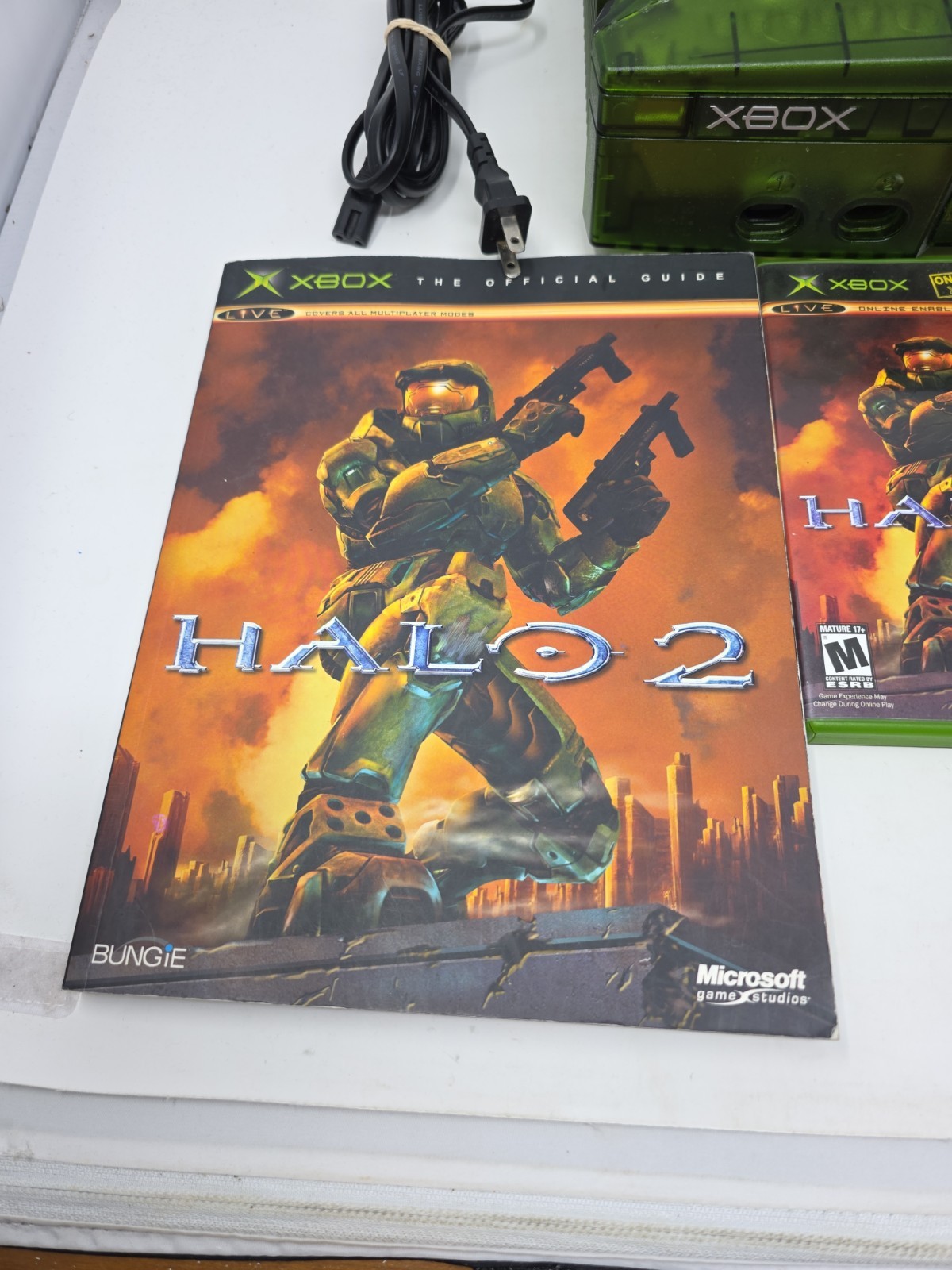 Microsoft Xbox Halo Special Edition Console Bundle With Halo 1, 2 & Guide Tested
